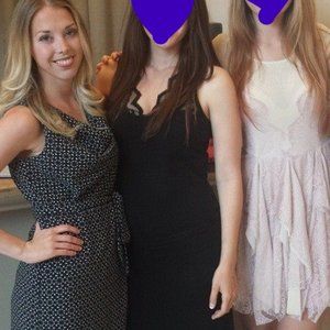 The Limited Cowl Neck Dress w/ Ruffle Hem